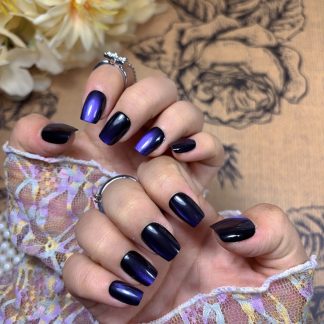 Wearing nail cat's eye light bulb glass bead nail art