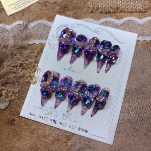 Handmade Nail Wearing Heavy Industry Wearing Nails Manicure Patch Nail Patch Fake Nails 13#