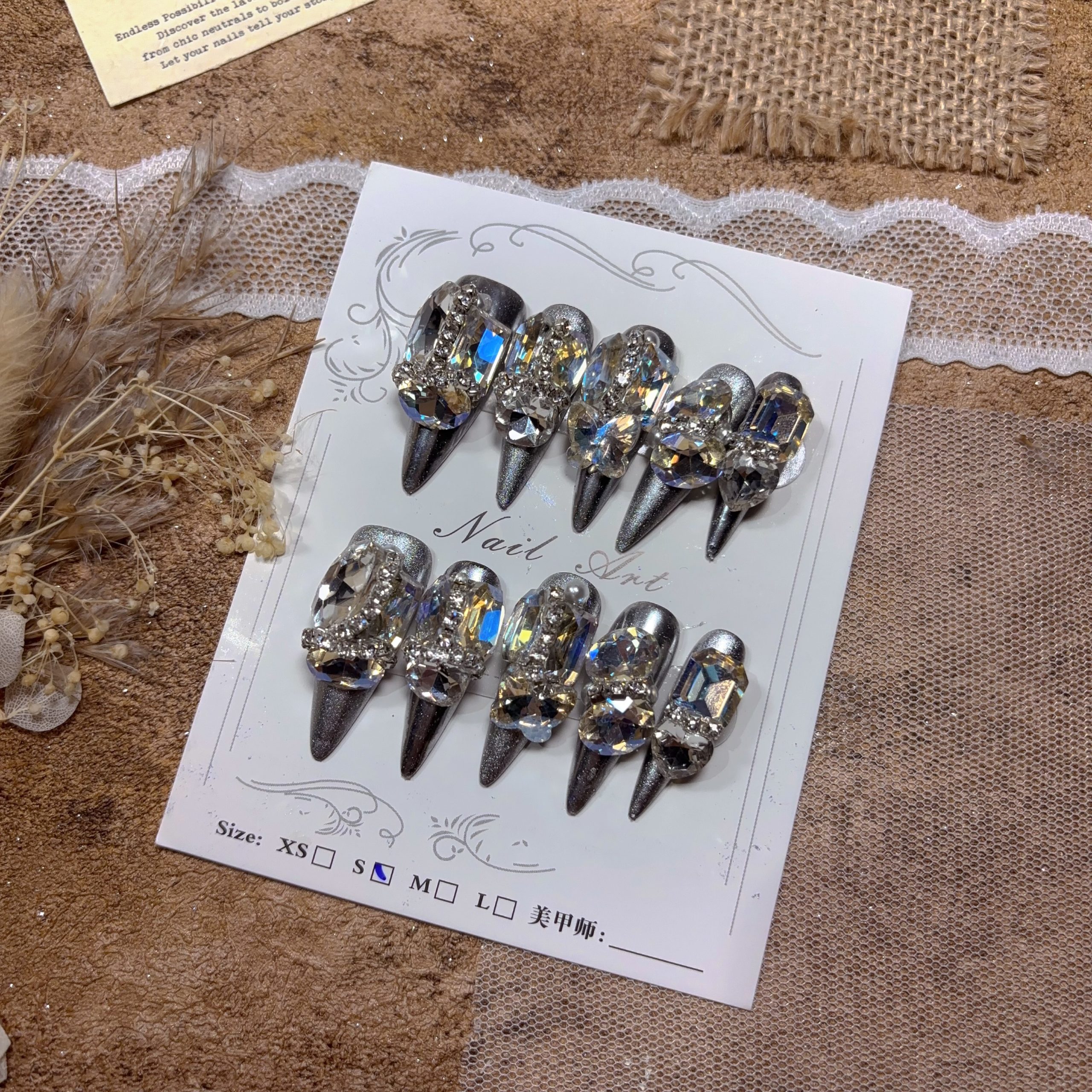 Handmade Nail Wearing Heavy Industry Wearing Nails Manicure Patch Nail Patch Fake Nails 11 # - Image 3