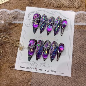 Handmade Nail Wearing Heavy Industry Wearing Nails Manicure Patch Nail Patch Fake Nails 6#