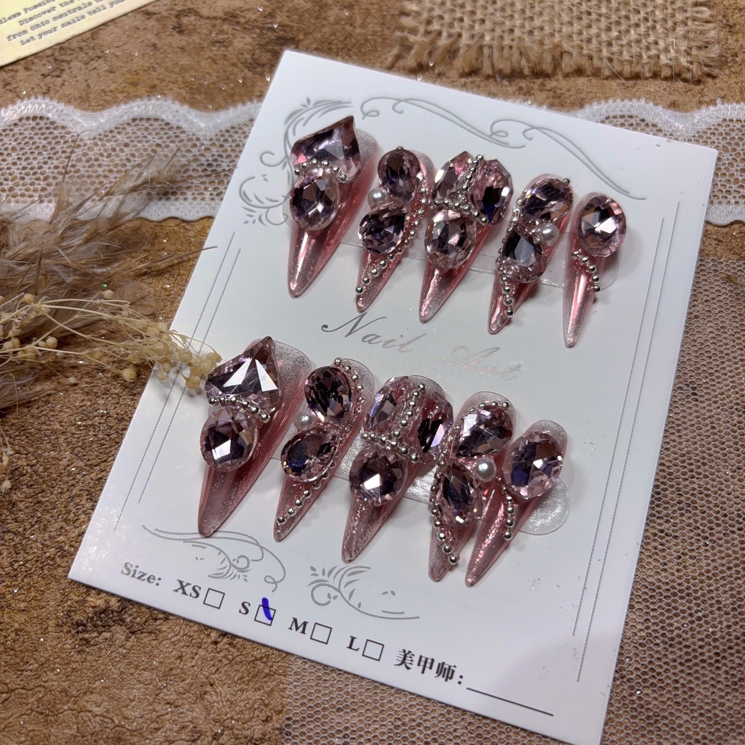 Handmade Nail Wearing Heavy Industry Wearing Nails Manicure Patch Nail Patch Fake Nails 4 # - Image 3