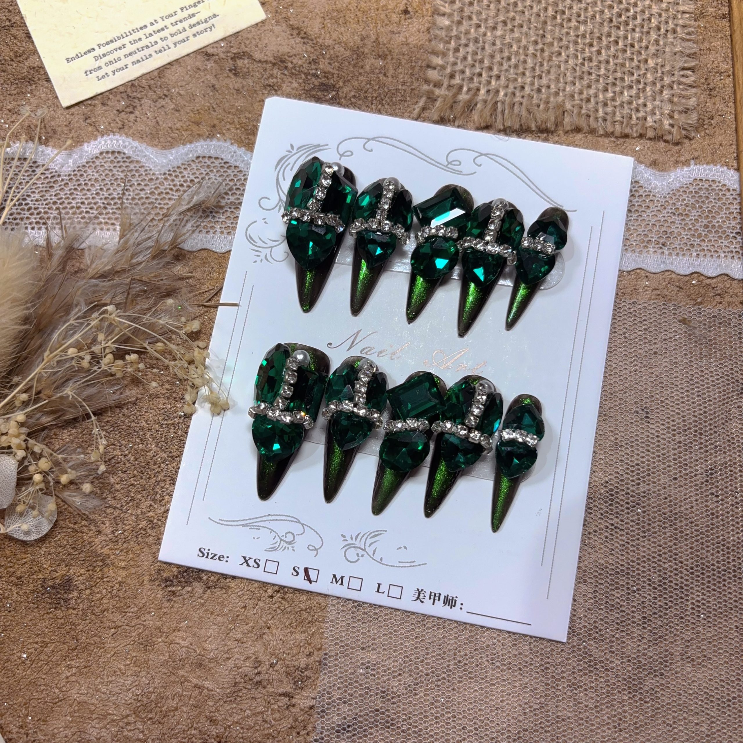 Handmade Nail Wearing Heavy Industry Wearing Nails Manicure Patch Nail Patch Fake Nails 1 # - Image 3