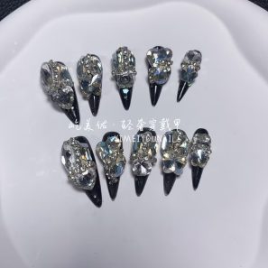【2#前任】Handmade Nail Wearing Heavy Industry Wearing Nails Manicure Patch Nail Patch Fake Nails 2 #