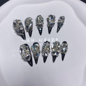 【2#前任】Handmade Nail Wearing Heavy Industry Wearing Nails Manicure Patch Nail Patch Fake Nails 2 #