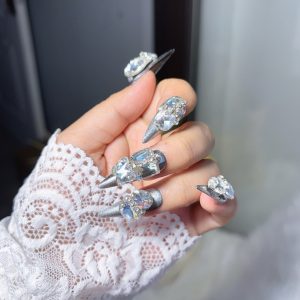 【11#墨痕痕】Handmade Nail Wearing Heavy Industry Wearing Nails Manicure Patch Nail Patch Fake Nails 11 #