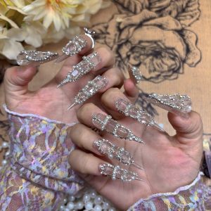 Pure handmade nail 5.5 length high-end nail art