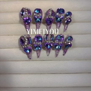 Handmade Nail Wearing Heavy Industry Wearing Nails Manicure Patch Nail Patch Fake Nails 13#