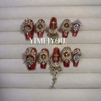 Handmade Nail Wearing Heavy Industry Wearing Nails Manicure Patch Nail Patch Fake Nails 34 #