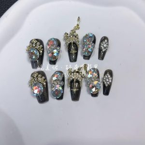 Pure hand-wearing nail Miaojiang heavy industry nail patch high-end full-size nail sticker [36#prophecy]