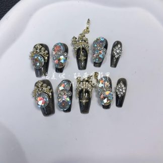 Pure hand-wearing nail Miaojiang heavy industry nail patch high-end full-size nail sticker [36#prophecy]