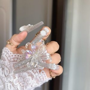 Pure hand-made nail 5.5 fine dog ladder lengthening ultra-long nail nail patch full size [88# beauty flower]